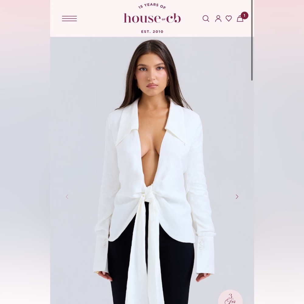 House of CB Elegant White Women's Top